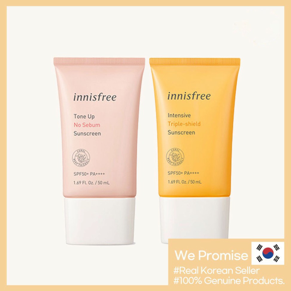 Kem chống nắng nnisfree Intensive Triple Care Sunscreen SPF50+ lâu trôi làm sáng da