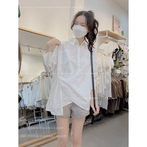Sơ mi tay lỡ gài vạt 1153