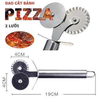 Dao cắt pizza 2 lưỡi Inox
