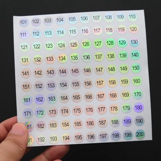 miếng dán số thứ tự 7 màu