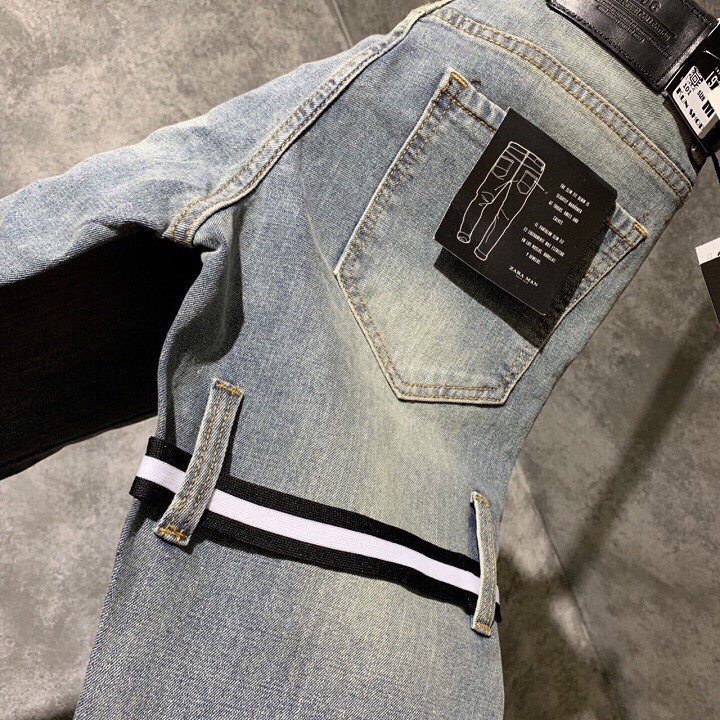 Quần jean nam rách gối baggy bò hàn quốc đẹp ống côn chuẩn body hàng cao cấp co giãn nhẹ kiểu vintage | BigBuy360 - bigbuy360.vn