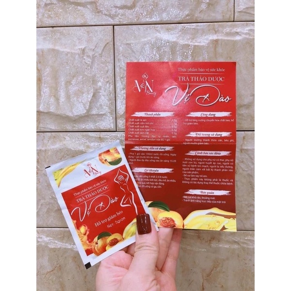 Trà đào giảm cân x3 Tặng Kèm detox