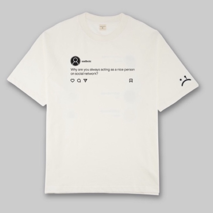 Áo thun tay lỡ nam nữ SADTAGRAM Sadboiz form rộng nam nữ