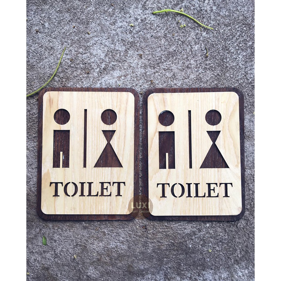 Bảng gỗ Toilet mẫu 15