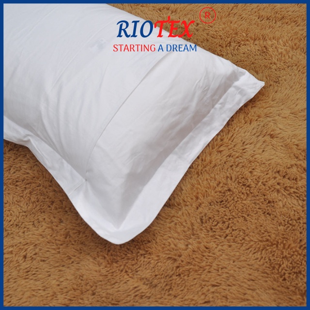 T300 Vỏ Gối Trắng Trơn Cotton RIOTEX Kích Thước 40x60/50x70/30x105cm Cho Khách Sạn Nhà Nghỉ