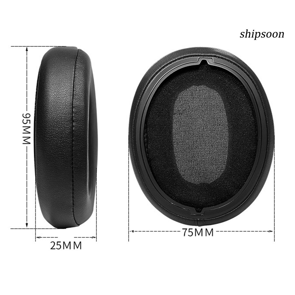 snej  1 Pair Ear Pads Elastic Protein Faux Leather Dustproof Headphone Earmuff for Sony WH-XB900N