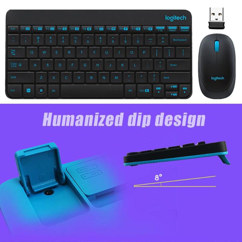 Logitech MK245 w / USB receiver Nano wireless Mini keyboard mouse Combos 1000 PPP ergonomic set