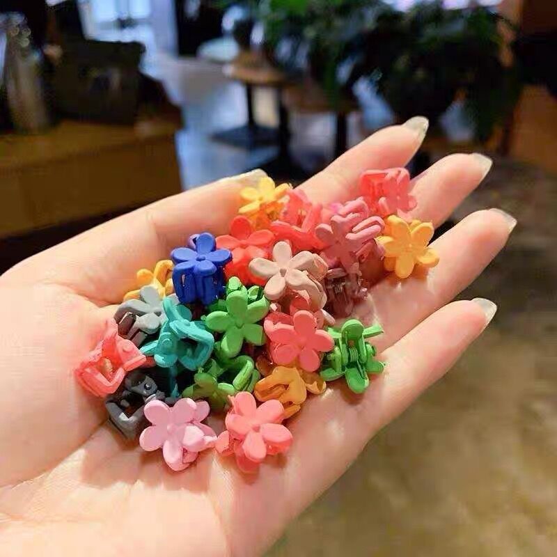 Set 50 Kẹp Tóc Hình Hoa Nhỏ Nhiều Màu Sắc Phong Cách Hàn Quốc Thời Trang Dành Cho Nữ