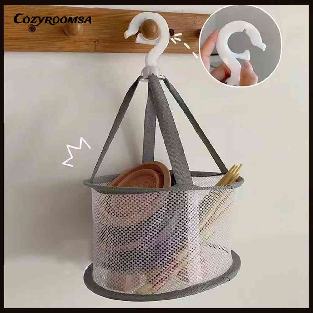 Túi Lưới Phơi Khô Cọ Trang Điểm Hình Trứng Gấp Gọn Được