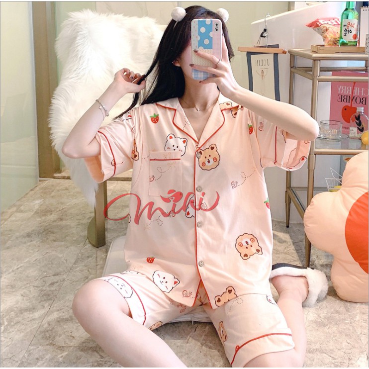 Bộ đồ bầu lửng sau sinh và cho con bú ti Pijama, Bộ ngủ cho mẹ quần áo bà bầu mặc nhà thời trang mùa hè chất đẹp Bigsize