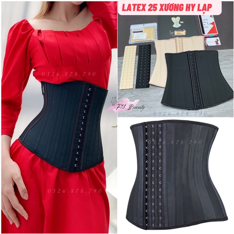 [ Hàng Chuẩn ] Đai Nịt Bụng Latex 25 Xương Siết Eo Giảm Mỡ Bụng