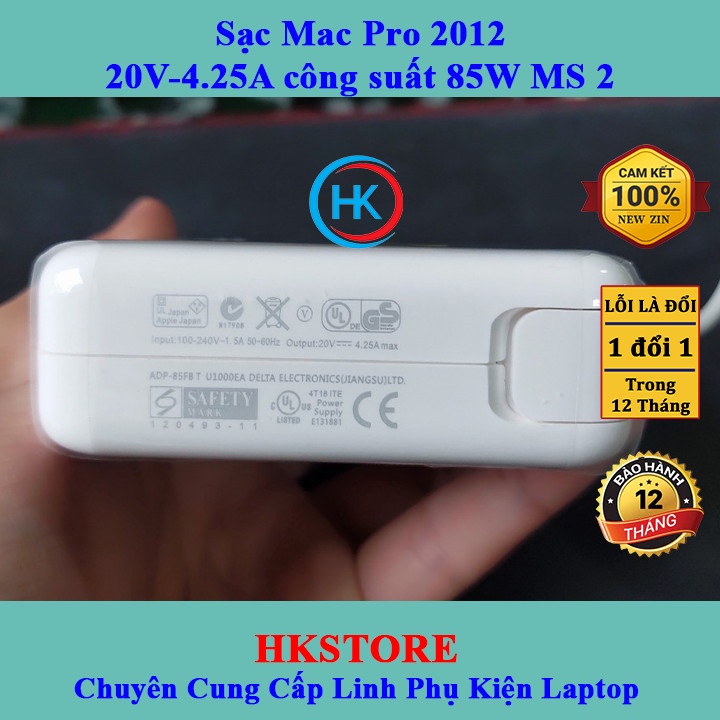 Sạc Macb00k Air Pro 85W Magsafe2 20V-4.25A Macb00k A1395 A1398 A1435 A1436 A1465 A1466 A1424 A1425