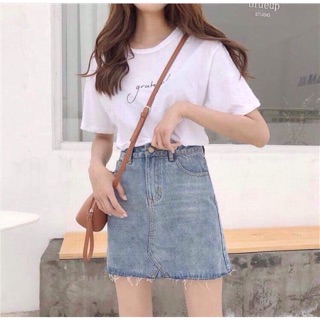 Chân váy denim