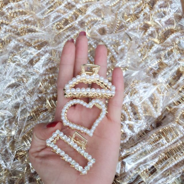 Sét 3 kẹp tóc đính đá Hàn Quốc