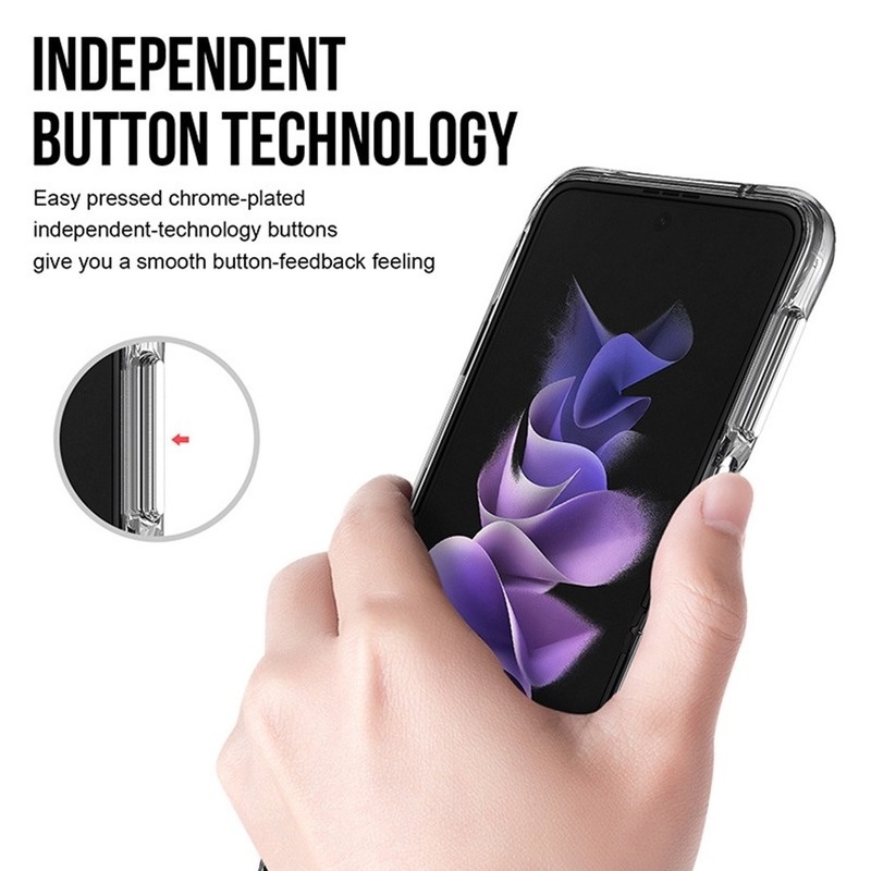 Ốp Điện Thoại PC Cứng Trong Suốt Siêu Mỏng Dạng Gập Chống Trầy Cho Samsung Galaxy Z Flip 3