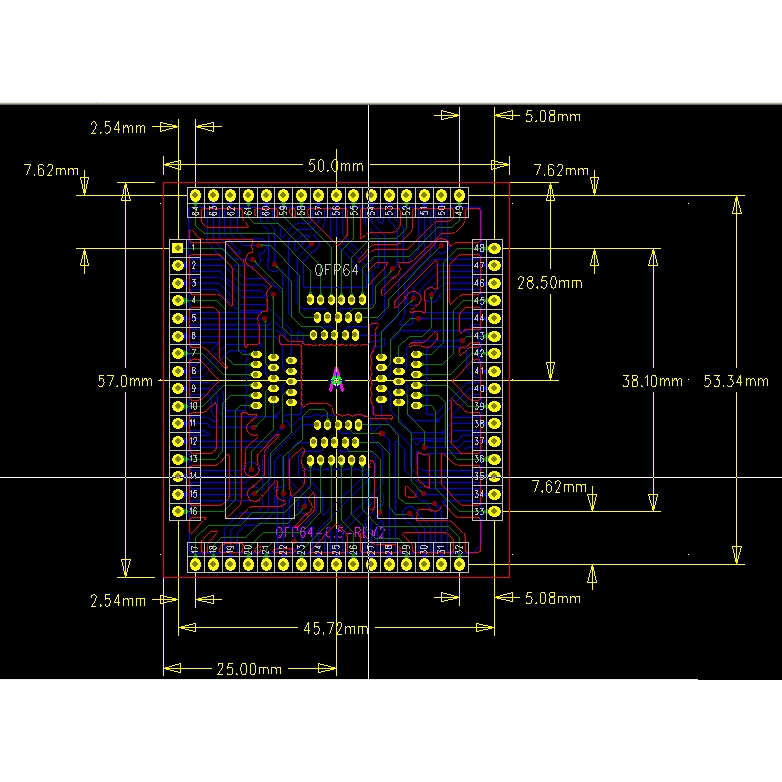 Giá Đỡ Kiểm Tra Lqfp Tqfp Qfp64 0.5mm Stm32