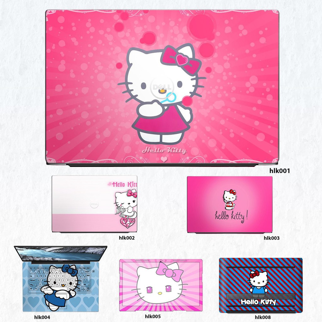 Skin dán Laptop Dell in hình Hello Kitty (inbox mã máy cho Shop)