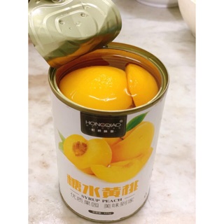 [HÀNG CHÍNH HÃNG] 1 hộp đào ngâm hongqiao 425g ( có video)