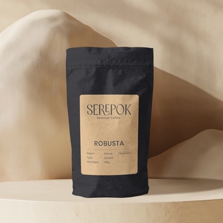 Cà phê rang xay dòng Robusta - Serepok Coffee 500g/gói