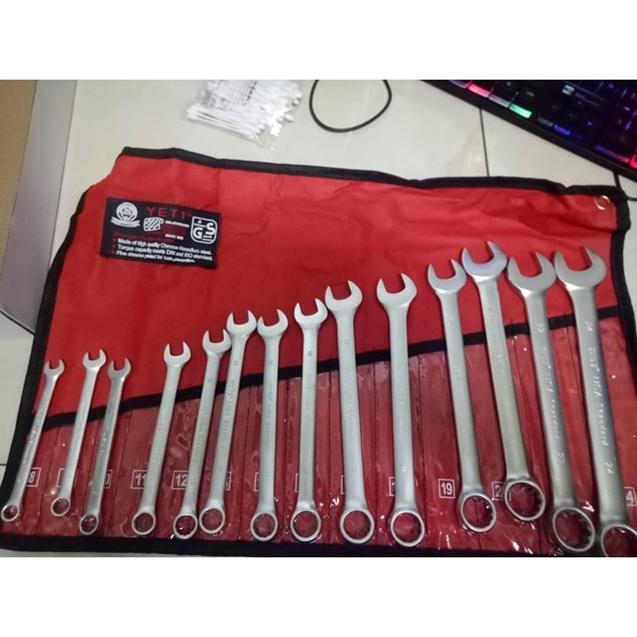 Bộ cờ lê Yeti 14 chi tiết từ 8-24mm
