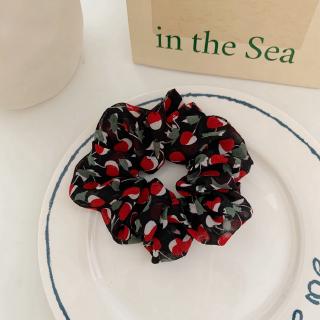 INS Cúc Scrunchies Dây buộc tóc hoa