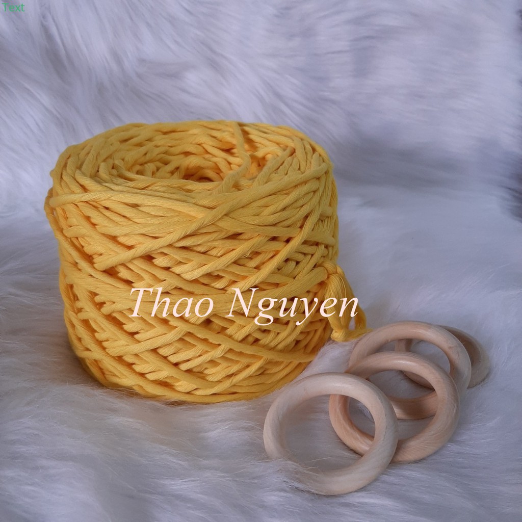 Dây thừng đan macrame, dây cotton 1 xoắn - 3mm . ĐỦ MÀU SẮC.