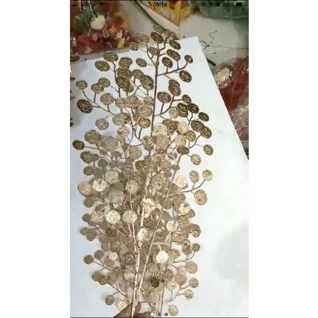 Cành tiền vàng, đồng tiền may mắn trang trí oản decor siêu xinh, hàng đẹp và có sẵn