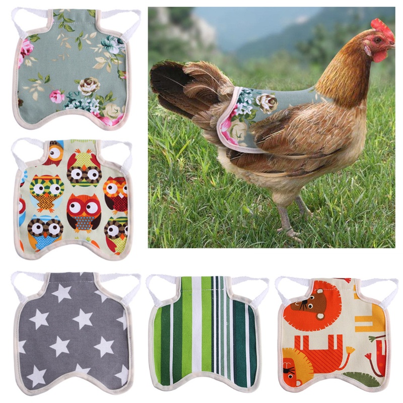 Lucky Tạp Dề Yên Ngựa Co Giãn Phối Ren Lông Vũ Có Giá Đỡ Bảo Vệ Cho Thú Cưng Gà Vịt