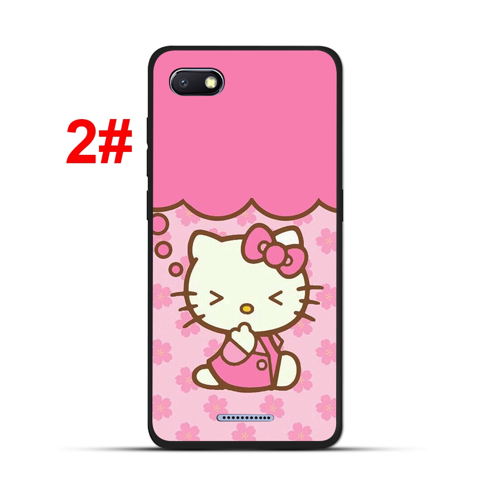 Ốp điện thoại silicon mềm hình mèo Hello Kitty màu hồng 133F cho Redmi 4X 5 5A 6 Pro 6A 7 7A 8A S2