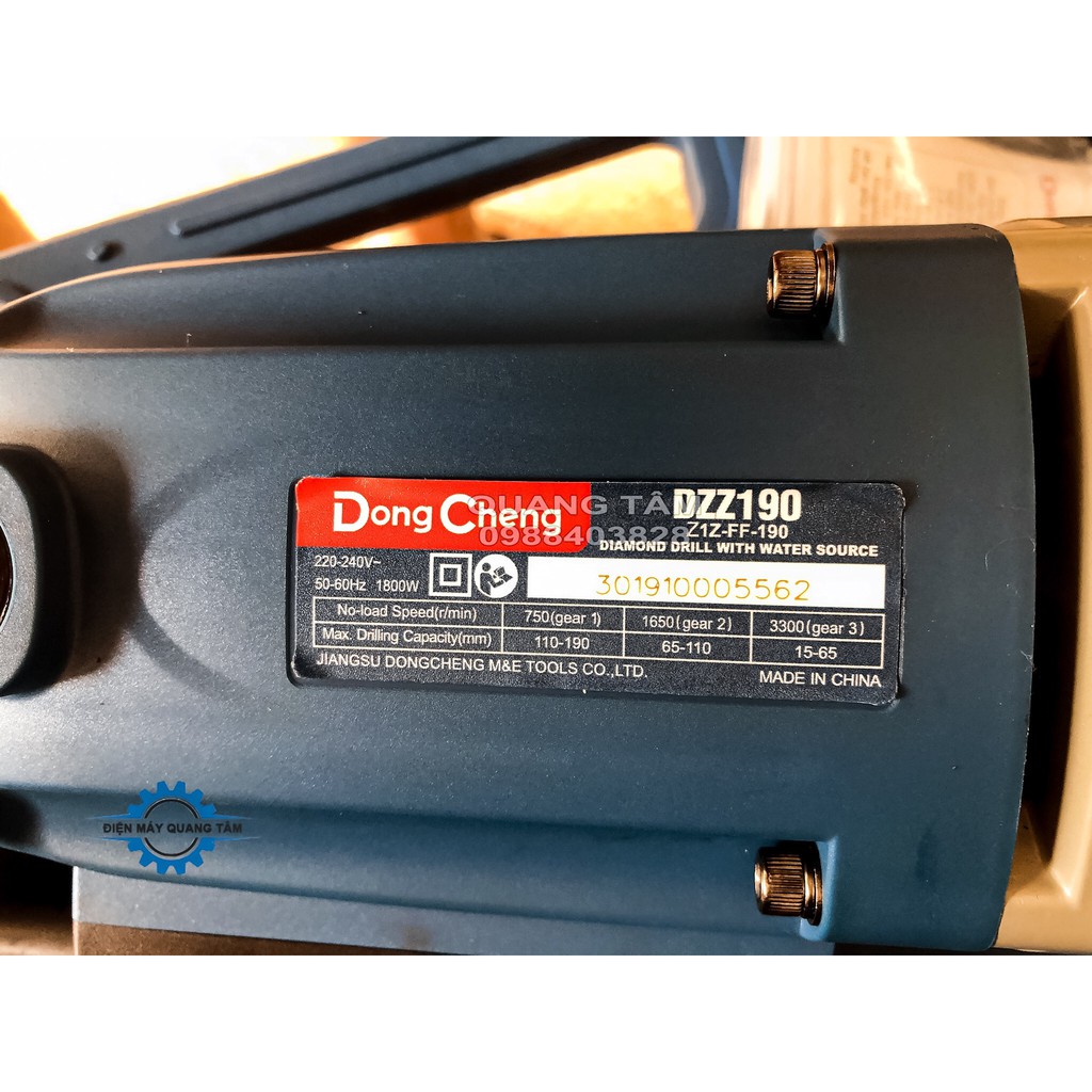 Máy Khoan Rút Lõi Bê Tông Cầm Tay Dongcheng DZZ190