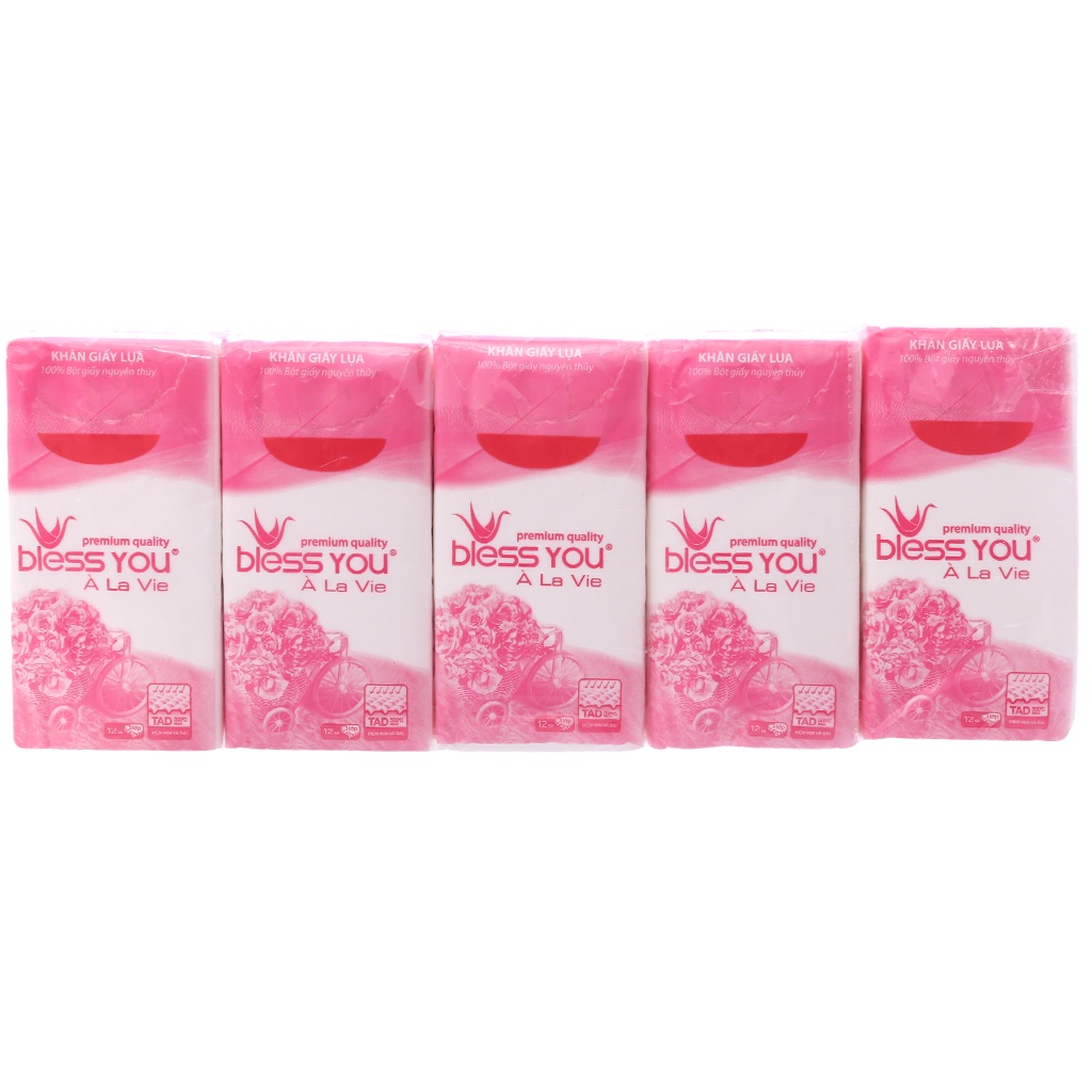 Khăn Giấy Lụa Bỏ Túi 3 Lớp 12 Tờ 20.5cm x 20cm Bless You À La Vie  - LAI'S STORE