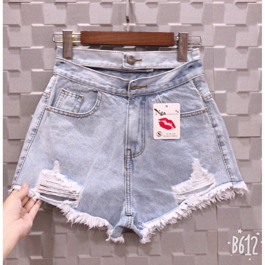 Quần short jean 2 lưng kiểu hàn quốc