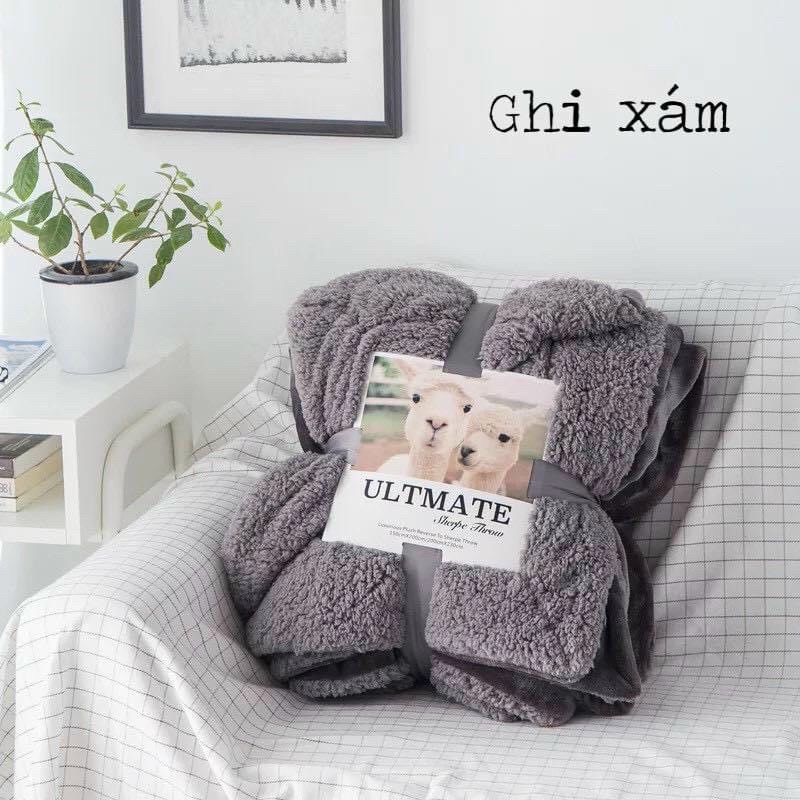 [XẢ KHO 3 NGÀY] Chăn Lông Cừu Ultmate Nhập Khẩu Úc 2 Mặt Cực ấm áp - Sakura JP ( Chăn Cừu Loại 1)