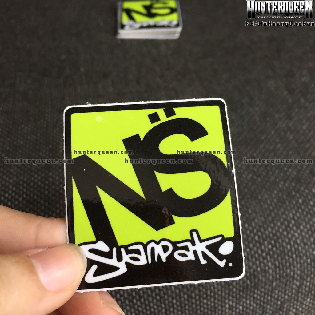 NS Suanpark[5x5.5cm] decal cao cấp chống nước, sắc nét, bền màu, dính chặt. Hình dán logo trang trí mọi nơi