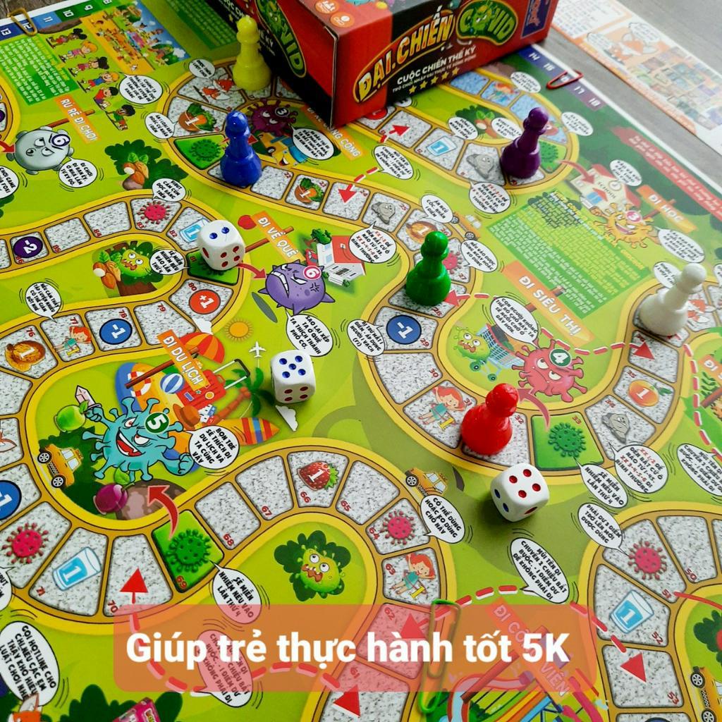 Boardgame-Đại chiến Covid Foxi-game nhập vai chân thực-hấp dẫn-tăng tương tác, kết nối thành viên nhóm bạn bè-gia đình