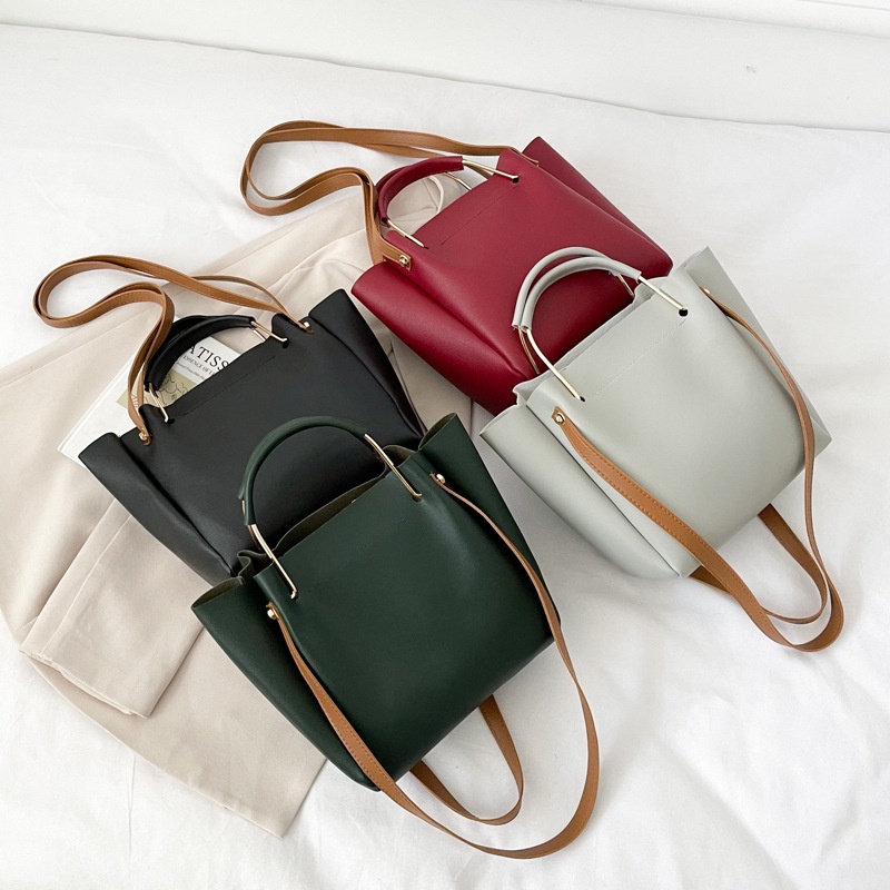 IELGY Túi Đeo Vai Cỡ Lớn Nhiều Màu Sắc Tùy Chọn Phong Cách Hàn Quốc Thời Trang Cho Nữ