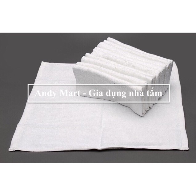 Khăn lau trắng, khăn lau đa năng 100% cotton thấm hút siêu tốt chuyên dùng trong nhà hàng, khách sạn | BigBuy360 - bigbuy360.vn