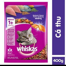 4 gói thức ăn mèo lớn Whiskas túi 400gr