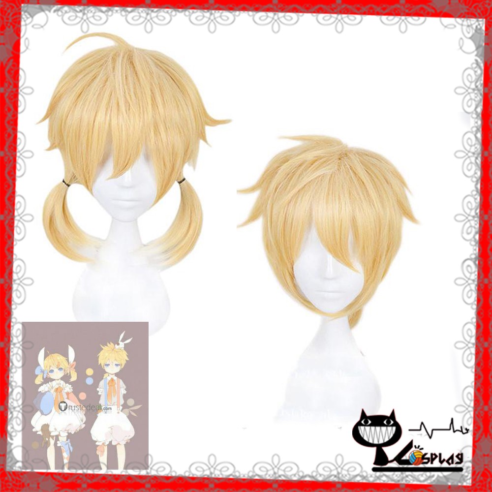 [Sẵn] Wig/tóc giả cosplay Kagamine Rin và Kagamine Len ver kid - Voicaloid màu vàng tại Miu Cosplay