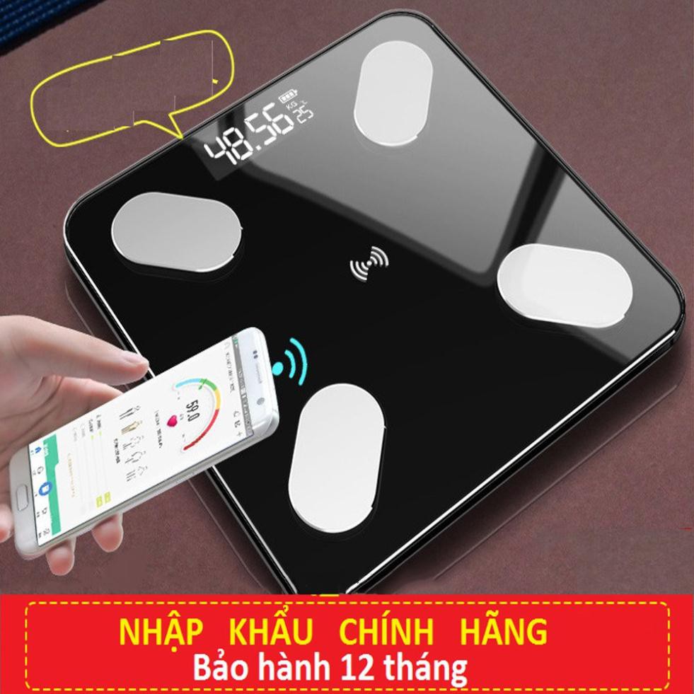 Cân Đo Sức Khỏe Thông Minh (Đo 11 thông số qua smartphone) đo tỷ lệ Mỡ Thừa, Lượng nước trong cơ thể....