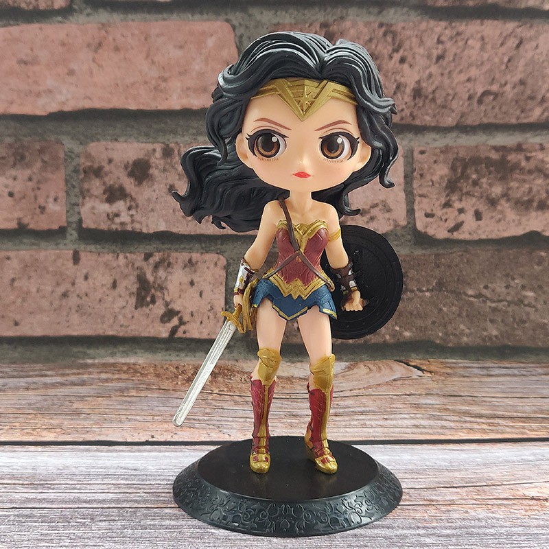 Đồ Chơi Mô Hình Nhân Vật Amine Wonder Woman Nữ Siêu Anh Hùng - Cao 15.5cm