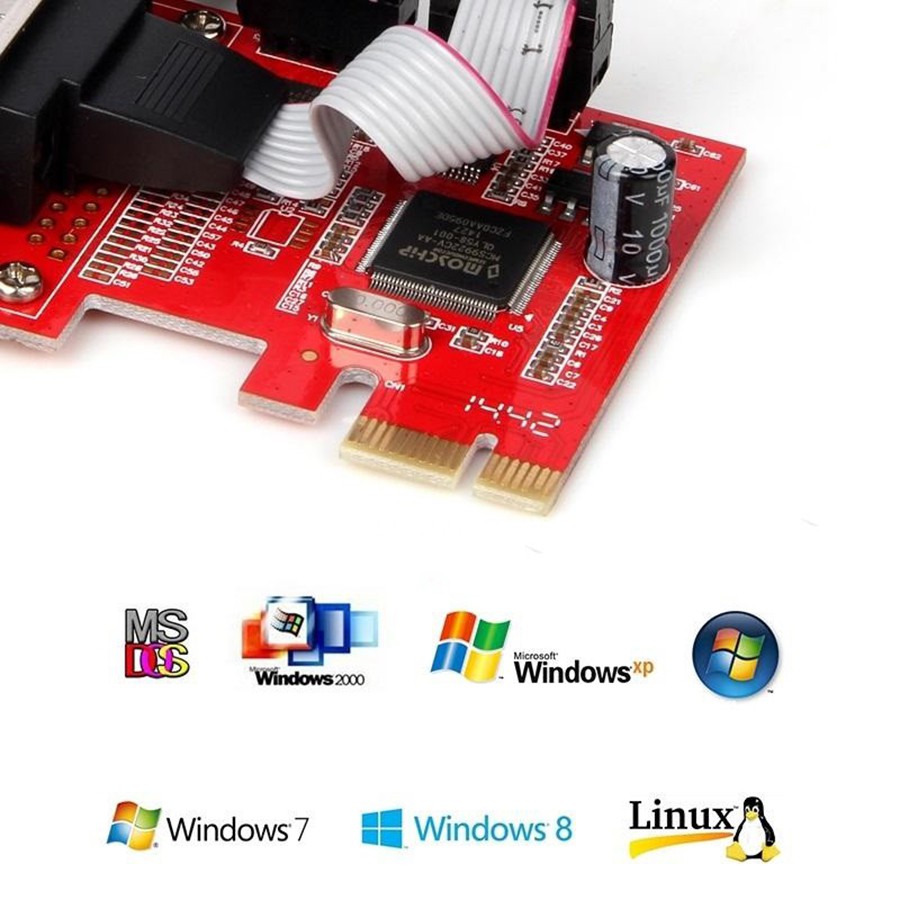 Card PCI Express to 2 Com Unitek Y-7504 chính hãng - HapuStore