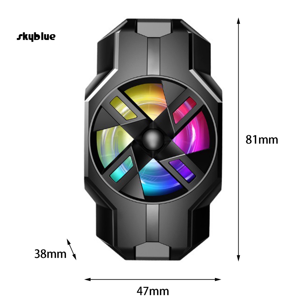 Quạt Tản Nhiệt Mini S3 Có Đèn Nhiều Màu Cho Điện Thoại Di Động
