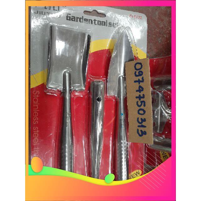 VNUA -  Bộ dụng cụ làm vườn mini 3 món bằng inox