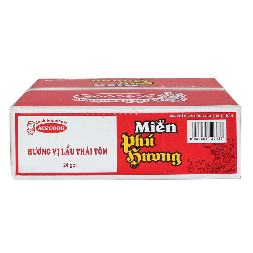 Thùng 24 Gói Miến Phú Hương Hương Vị Lẩu Thái Tôm Acecook