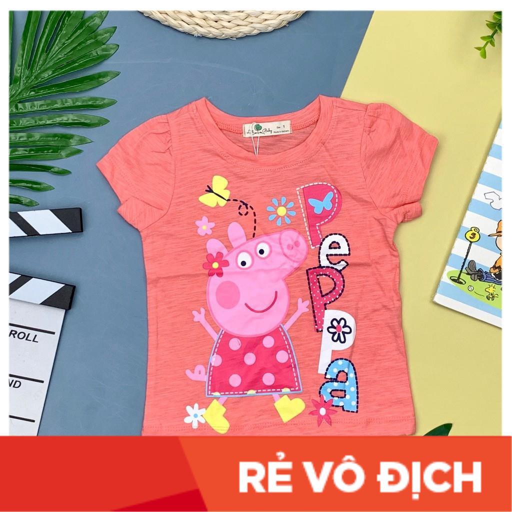 Áo cotton sược cộc tay in hình hoạt hình bé gái size 1-5T, cho bạn từ 10-17kg. Chất cotton sược siêu đẹp, mát, đanh tay