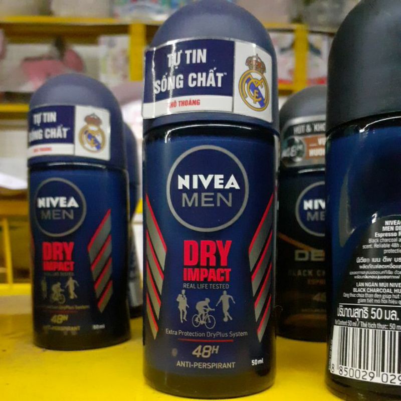 lăn ngăn mùi nivea men impact khô thoáng hiệu quả tới 48h