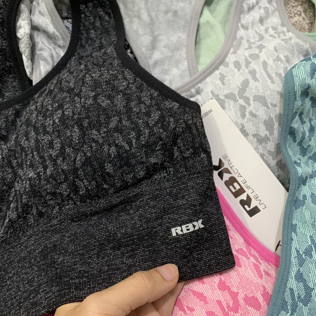 Áo Bra Tập Gym Yoga Nữ Xuất Khẩu RBX Nhiều Màu Vải Thun Dệt Kim Co Dãn Tốt - Big Size Từ 45-85kg