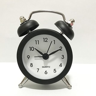 ღPortable Cute Mini Round Battery Alarm Clock Desktop Table Bedside Clocks Décor
