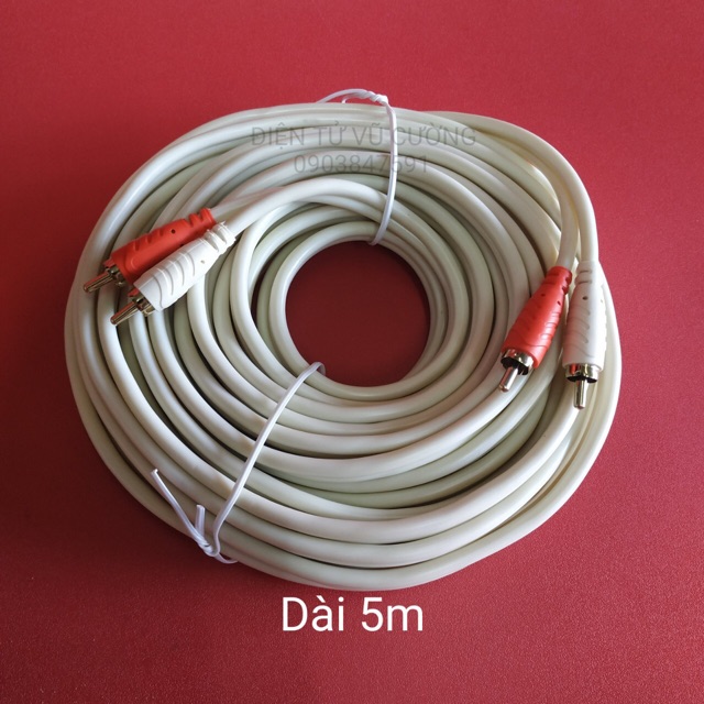 Dây AV 2 Đầu Cao Cấp Dài 5m & 10m